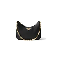 Prada Мини-сумка из сафьяновой кожи Re-Edition Black - фото 1