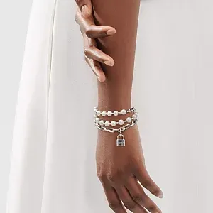 Tiffany & Co. Браслет HardWear Pearl Lock Medium Bracelet in Silver - фото 2