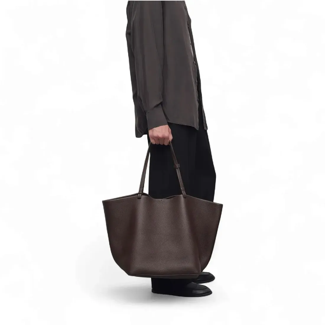 The Row Сумка XL Park Tote Deep Brown из кожи Deep Brown - фото 2
