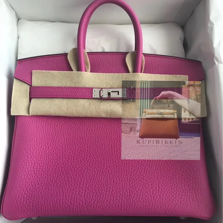 Hermes Birkin 25 Rose Pourpre Togo Palladium Hardware - фото 1