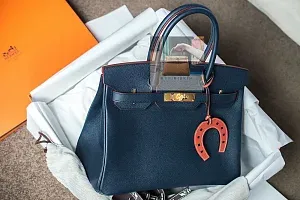 Hermès Birkin 30 Contour Bleu Indigo Epsom Gold Hardware - фото 1