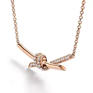 Tiffany & Co. Подвеска Knot Pendant with Diamonds Rose Gold - фото 3