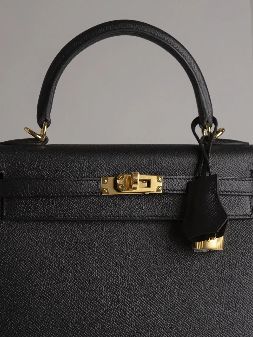 Hermès Сумка Sellier Kelly 25 Black Epsom Gold Hardware - фото 6