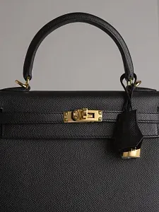 Hermès Сумка Sellier Kelly 25 Black Epsom Gold Hardware - фото 6