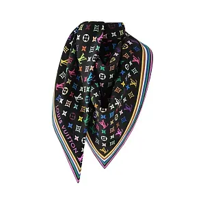 Louis Vuitton Шаль Monogram Multicolor TM x Black - фото 3