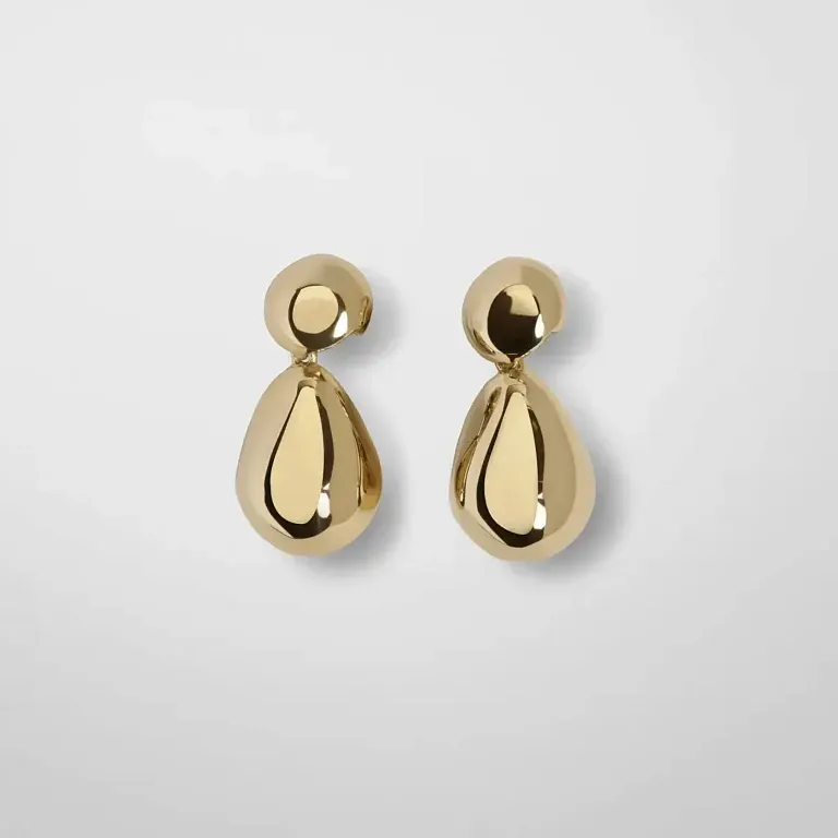 Серьги с двумя шариками Phoebe Philo Gold - фото 1