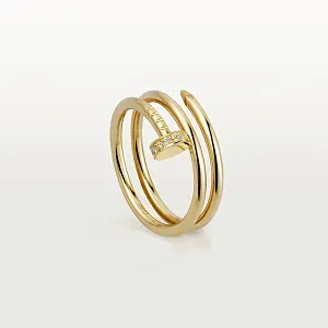 Cartier Двойное кольцо с бриллиантами Juste Un Clou Yellow Gold - фото 1