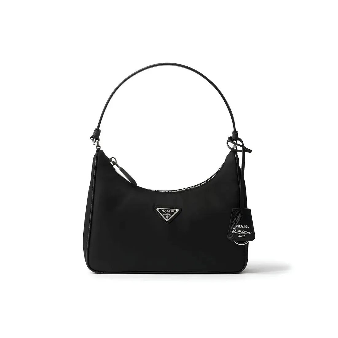 Prada Mини-сумка из Re-Nylon и сафьяновой кожи Re-Edition 2005 Pale Blue - фото 7