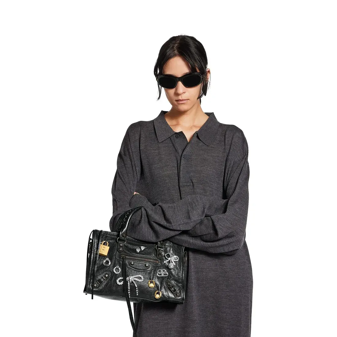 Balenciaga Сумка Le City With Pins маленького формата - фото 9