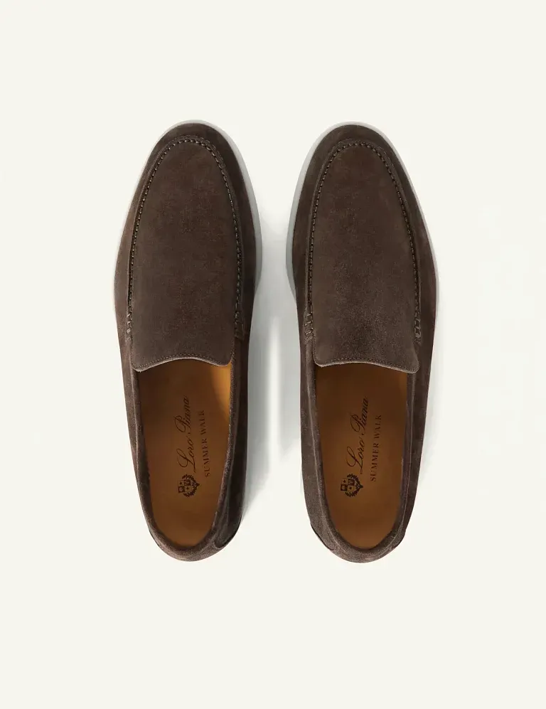 Лоферы Summer Walk Loro Piana Dark Brown - фото 1