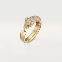 Cartier Кольцо средняя модель с бриллиантовым паве Panthere de Yellow Gold - фото 1