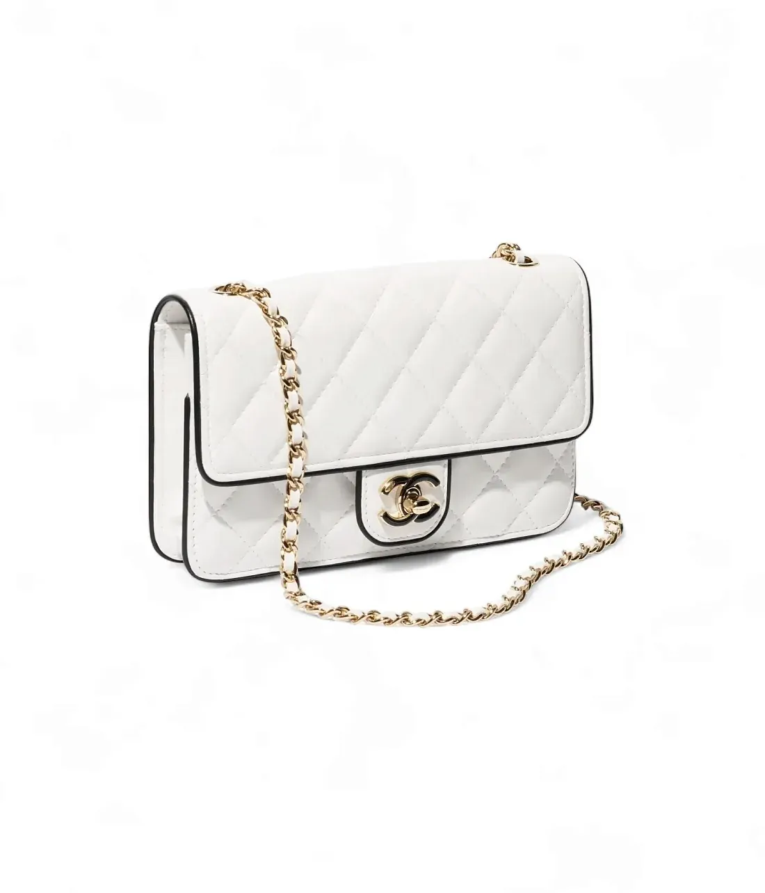 Chanel Кошелек с цепью White and Black - фото 2