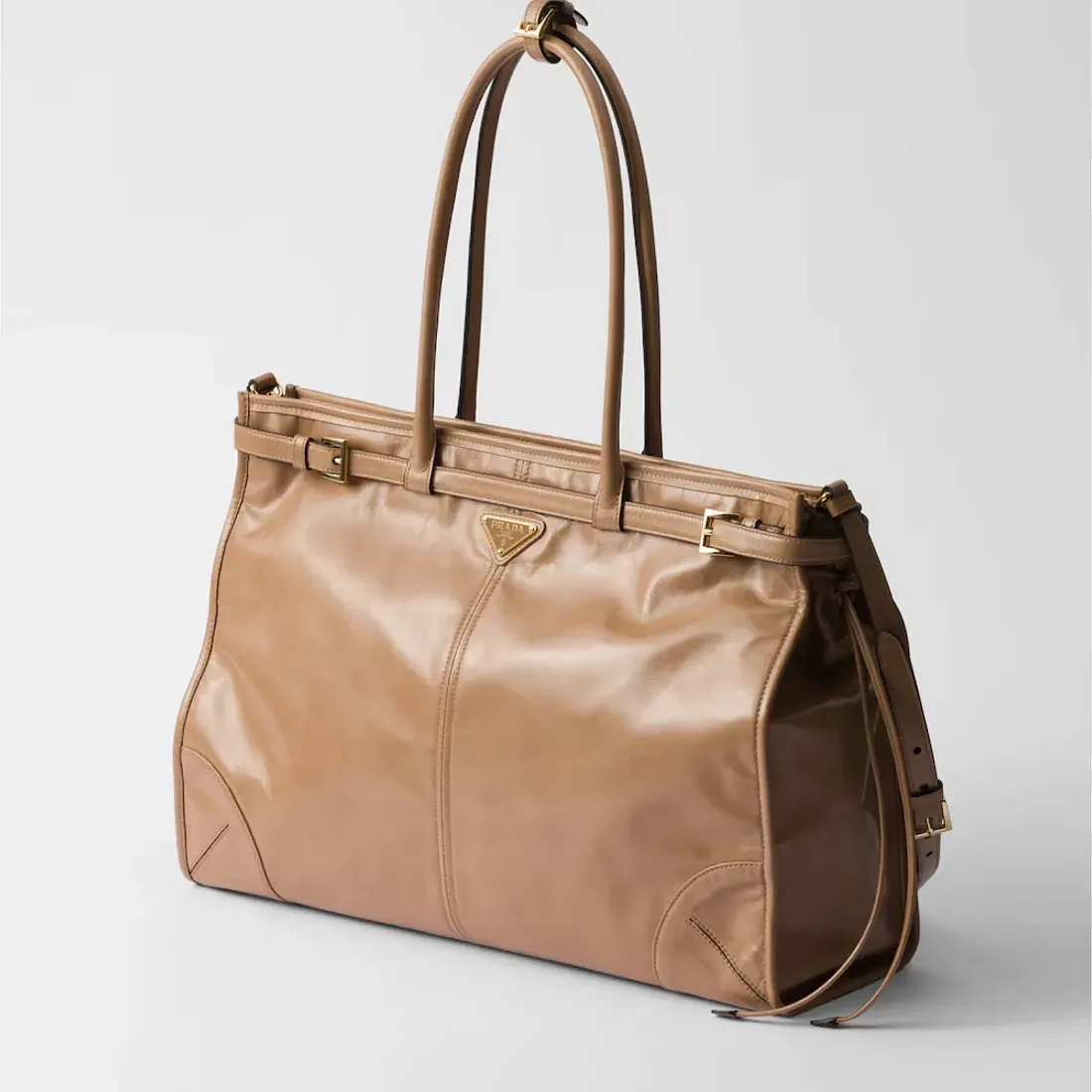 Prada Сумка большого размера из кожи Pale Pink - фото 3