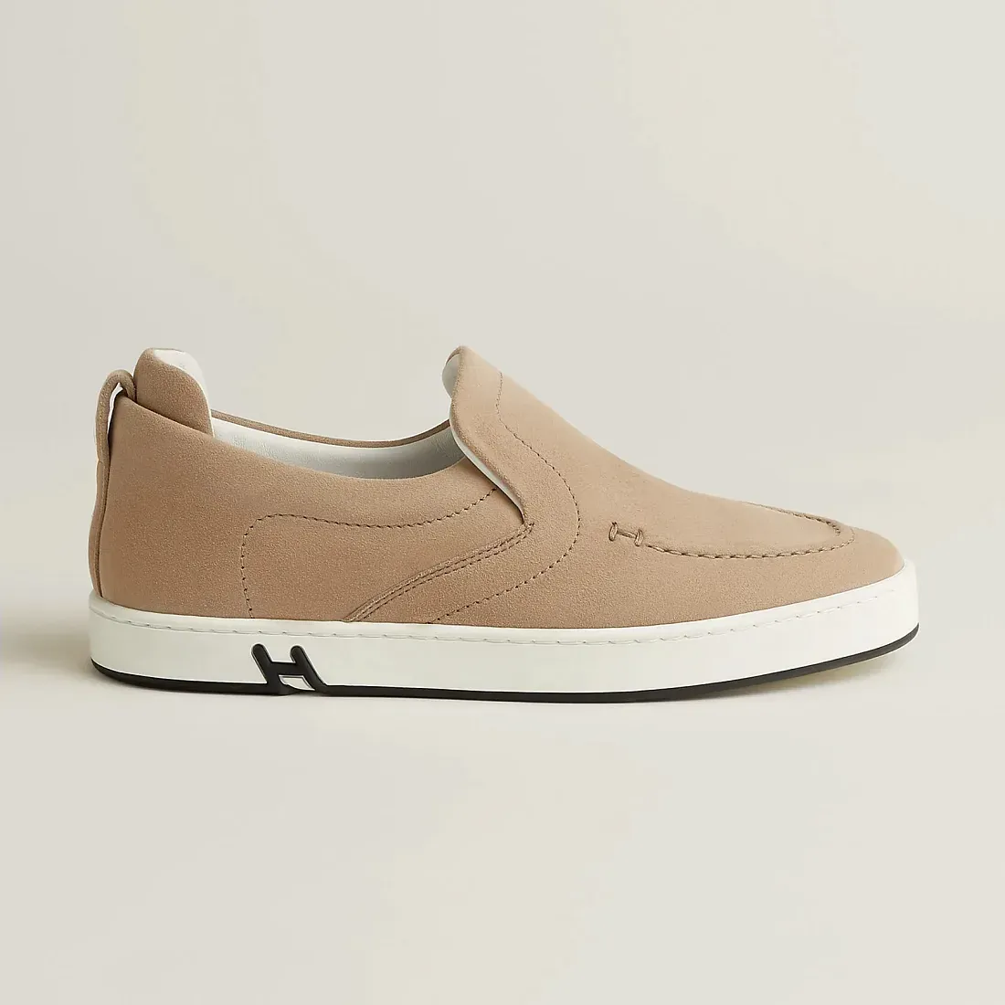 Hermès Кеды Kiddy Slip-On Beige Camel - фото 3