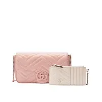 Gucci Мини-сумка GG Marmont Light Pink - фото 1