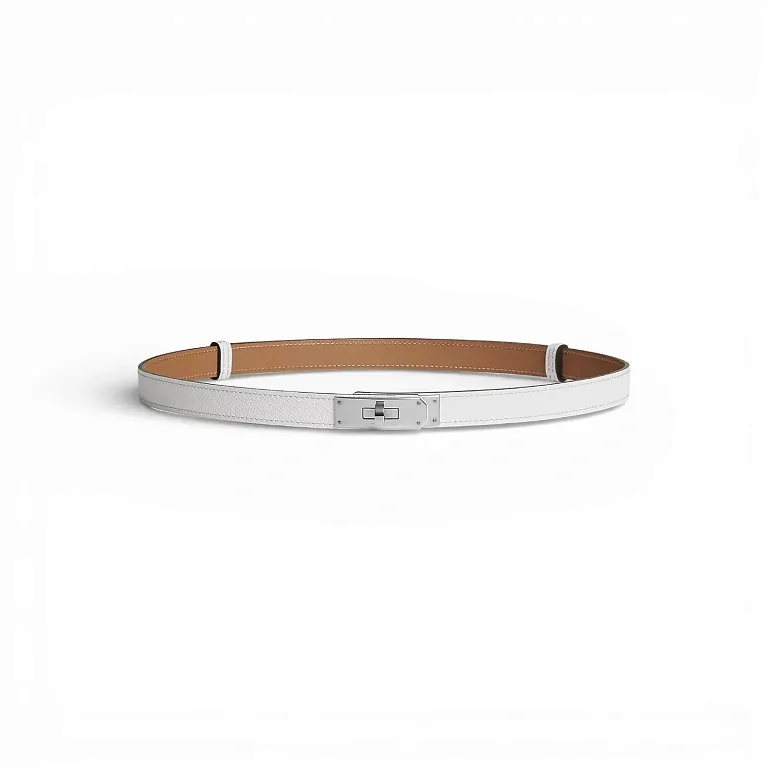 Ремень Kelly 18 Hermes Blanc / Palladie - фото 1