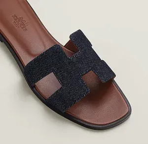 Hermès Сандалии Oran Raw Blue - фото 2