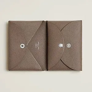Hermès Кардхолдер Calvi Duo Etoupe - фото 2