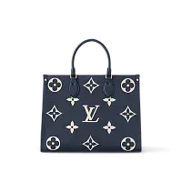 Louis Vuitton Сумка-тоут Cabas Onthego MM Navy /Cream - фото 1