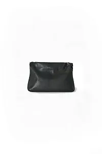 The Row Клатч Large Bourse Clutch Dark Brown из кожи Black - фото 1