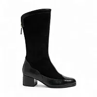Chanel Велюровые сапоги Black - фото 1