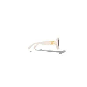 Celine Солнцезащитные очки Triomphe Skate 01 Ivory - фото 3