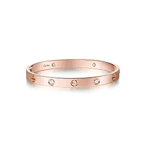 Cartier Браслет Love single-screw closure, classic model, 4 diamonds - фото 1