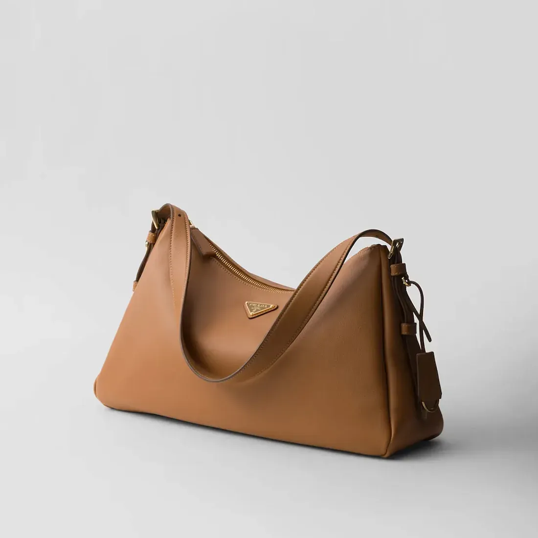 Prada Сумка на плечо Aimee Large из кожи Caramel - фото 3