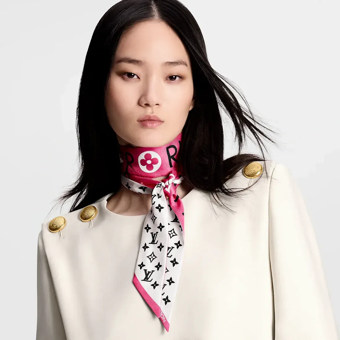 Louis Vuitton Шелковая лента Monogram Infinity BB Rose - фото 2