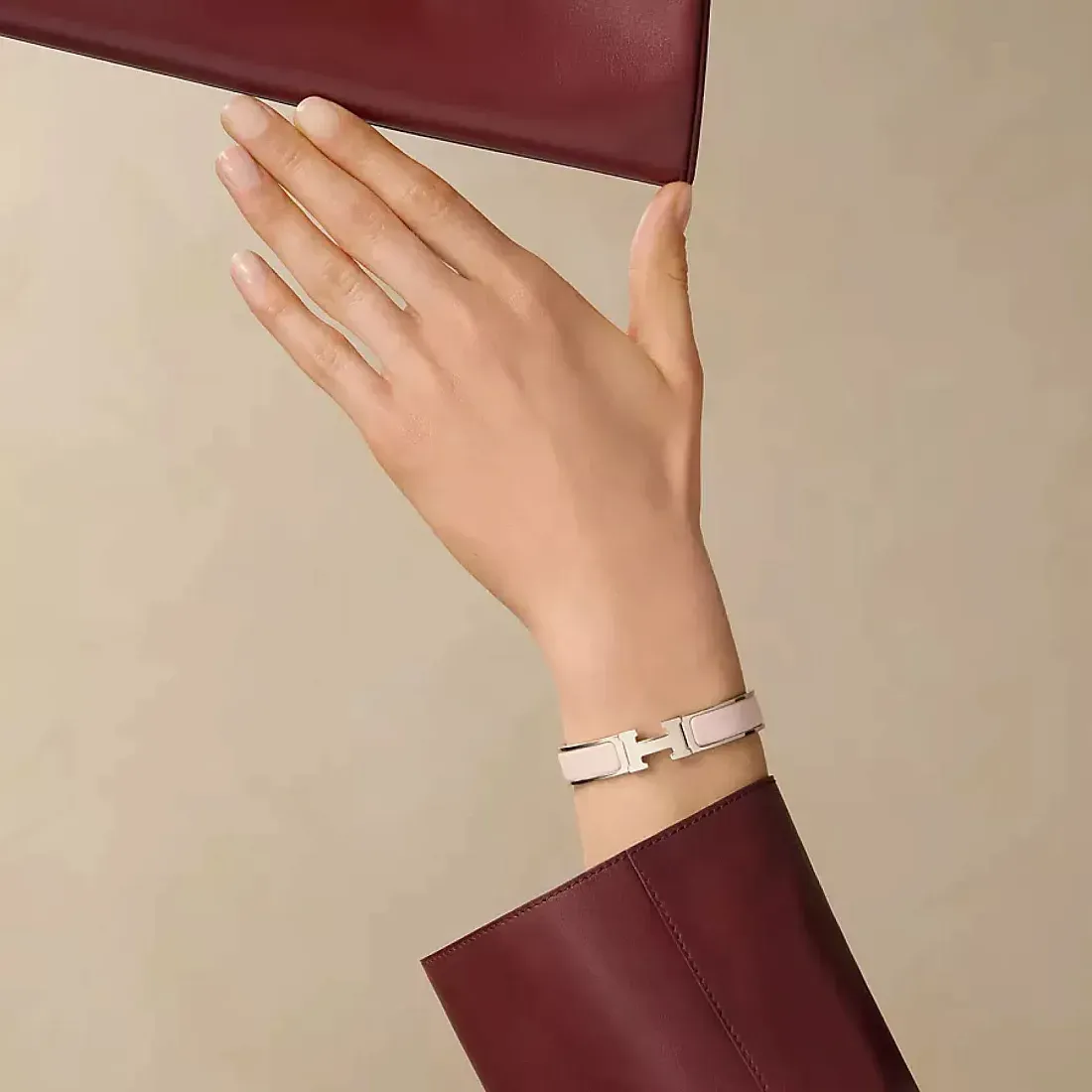 Hermès Браслет Clic H Rose Candeur - фото 2