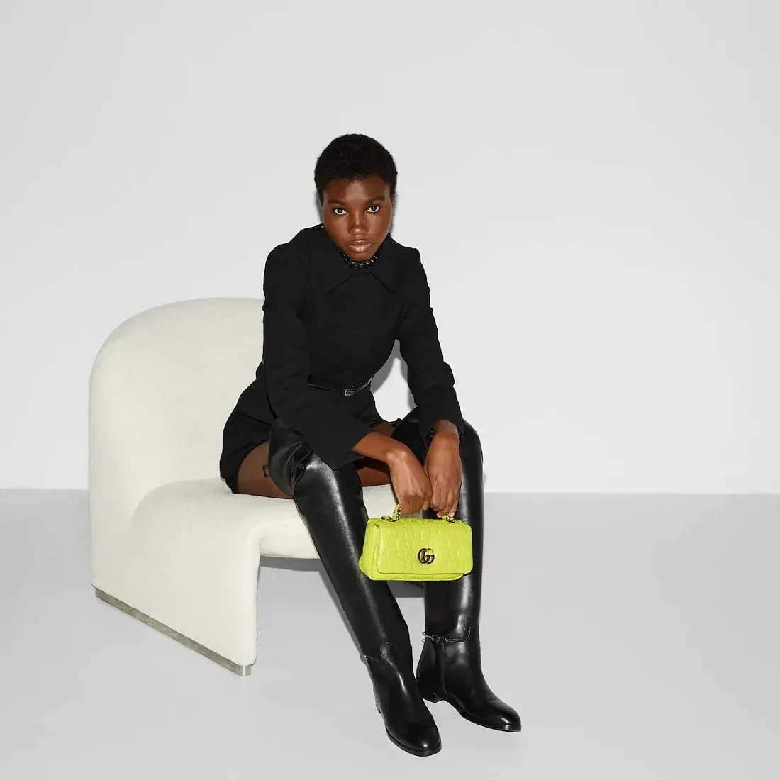 Gucci Мини-сумка с верхней ручкой GG Milano Bright Green - фото 2