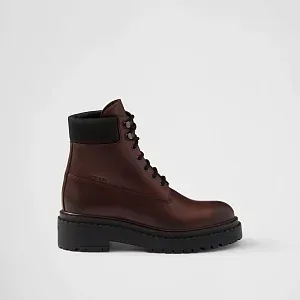 Prada Ботинки из кожи и Re-Nylon Ebony - фото 3