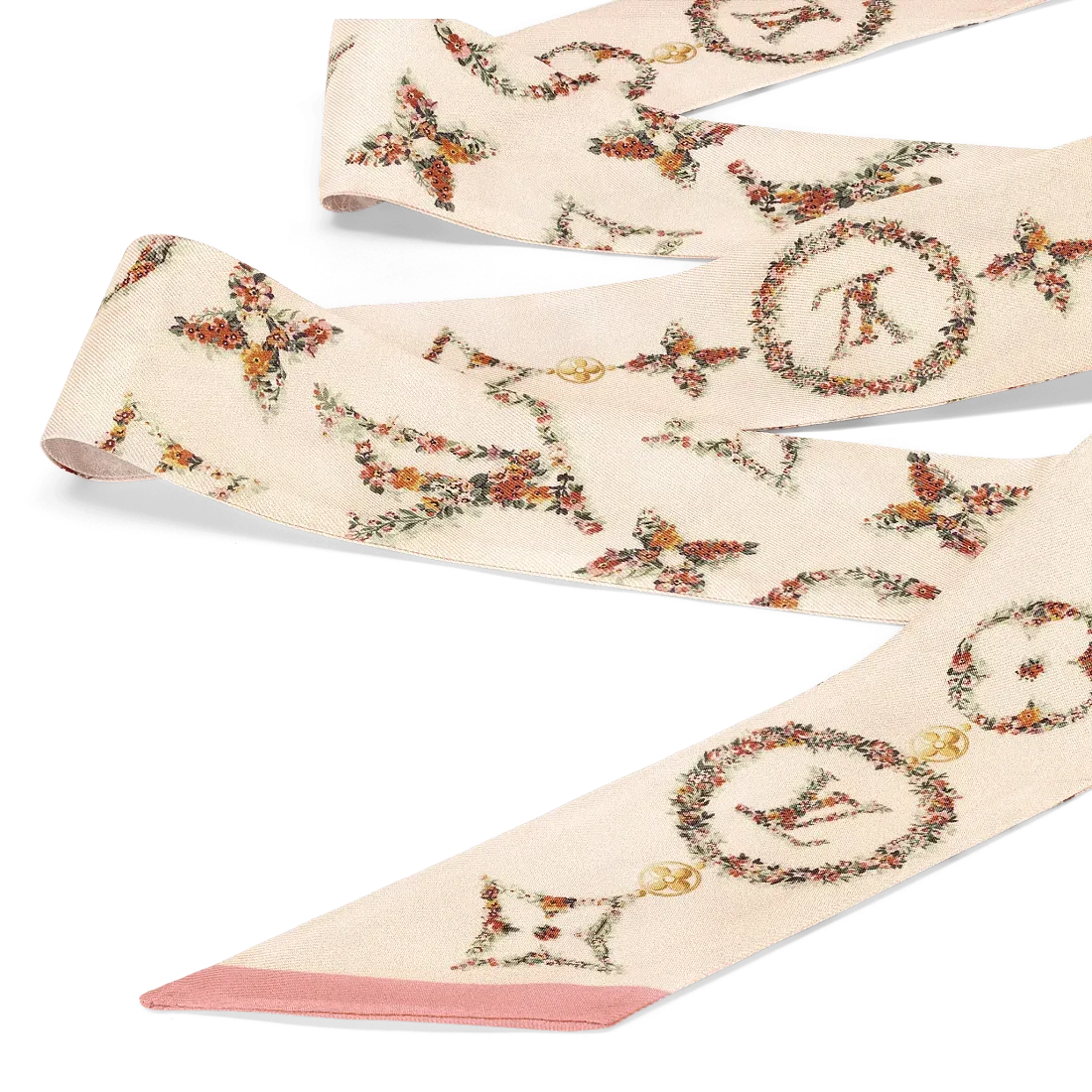 Louis Vuitton Шелковая лента Monogram Flowers BB Beige - фото 2