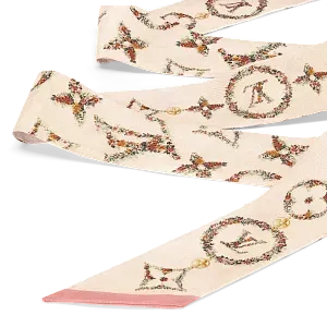 Louis Vuitton Шелковая лента Monogram Flowers BB Beige - фото 2