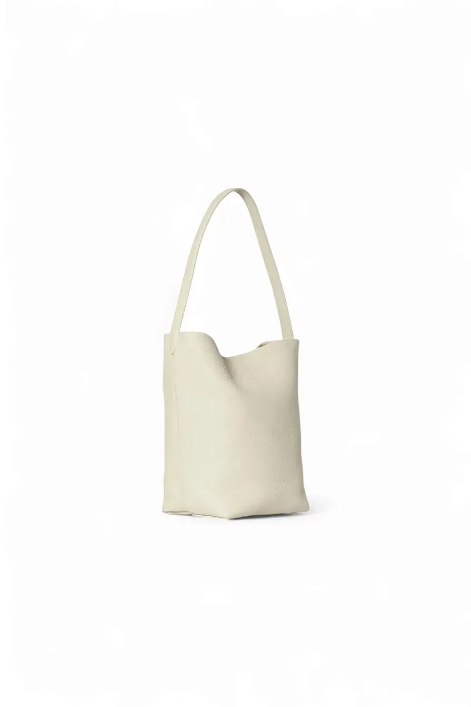The Row Сумка Small NS Park Tote Black из кожи Ivory - фото 3