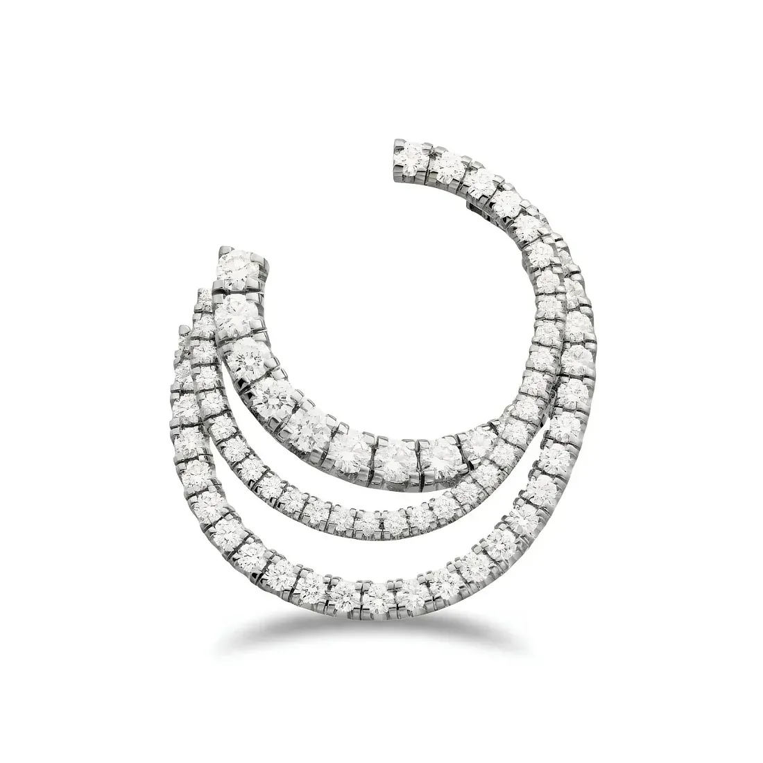 Cartier Серьги Etincelle de hoop earrings, triple row, paved - фото 3
