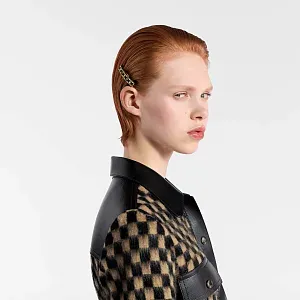 Louis Vuitton Заколка для волос Nanogram Enamel Gold - фото 2