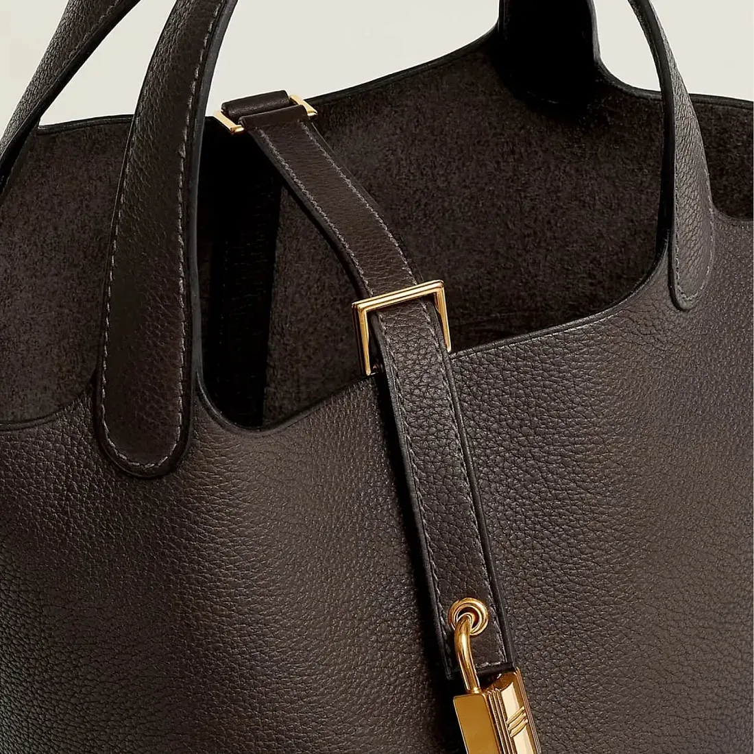 Hermès Сумка Picotin 18 Ebene Barenia Faubourg Gold Hardware - фото 3