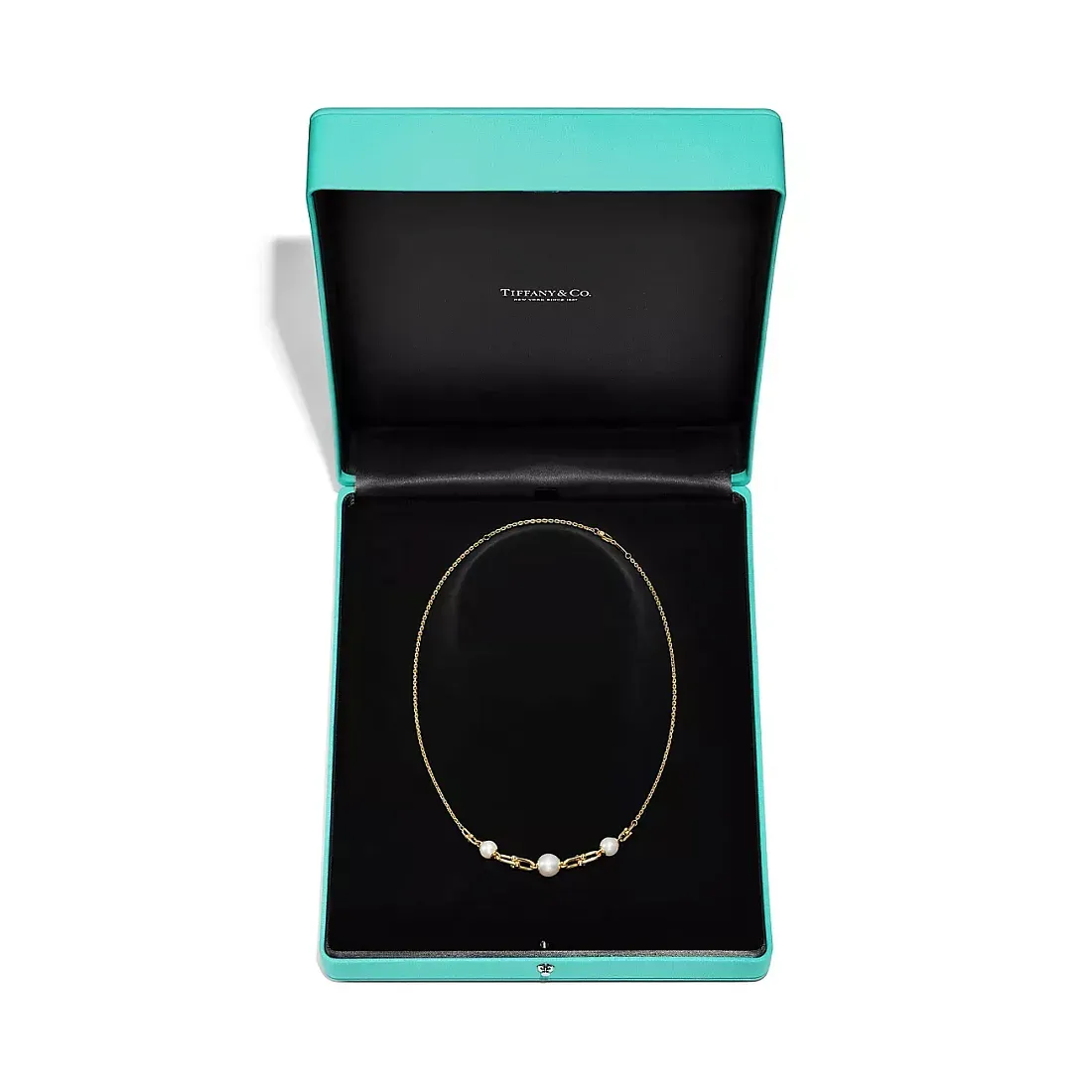 Tiffany & Co. Колье HardWear Link Necklace in Yellow Gold with Freshwater Pearls - фото 2