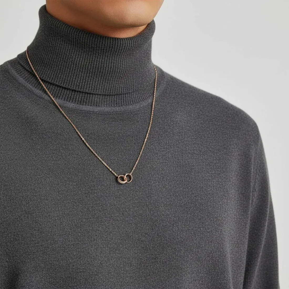 Cartier Кулон Love, semi-paved Man Rose Gold - фото 2