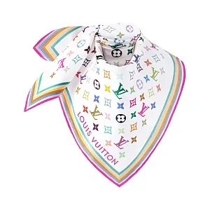 Louis Vuitton Платок-каре Monogram Multicolor 90 TM x White - фото 3