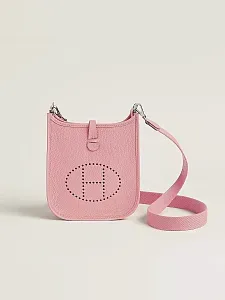 Hermès Сумка Evelyne 16 Rose Sakura Clemence Palladium Hardware - фото 1