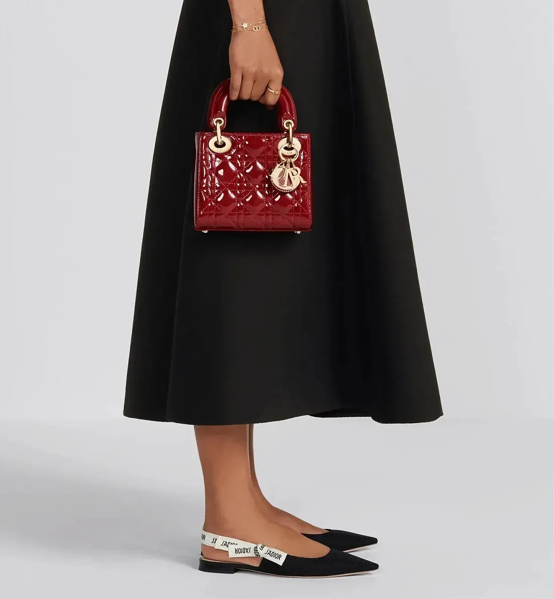 Dior Сумка Lady мини-формата Cherry Red - фото 2
