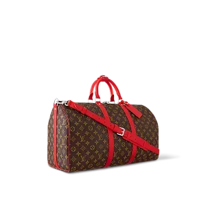 Louis Vuitton Сумка Keepall 50 с плечевым ремнем Red - фото 2