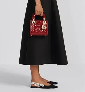 Dior Сумка Lady мини-формата Cherry Red - фото 2