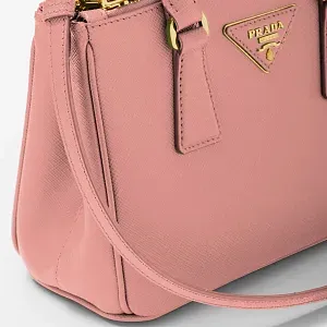 Prada Мини-сумка Galleria из сафьяновой кожи Petal Pink - фото 6