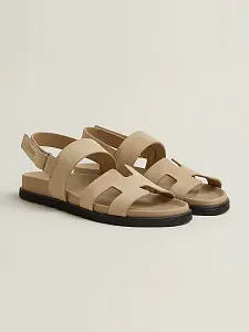 Hermès Босоножки Genius Beige Lin - фото 1