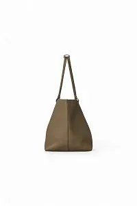 The Row Сумка Park Tote Three Black из кожи Smoked Taupe - фото 4