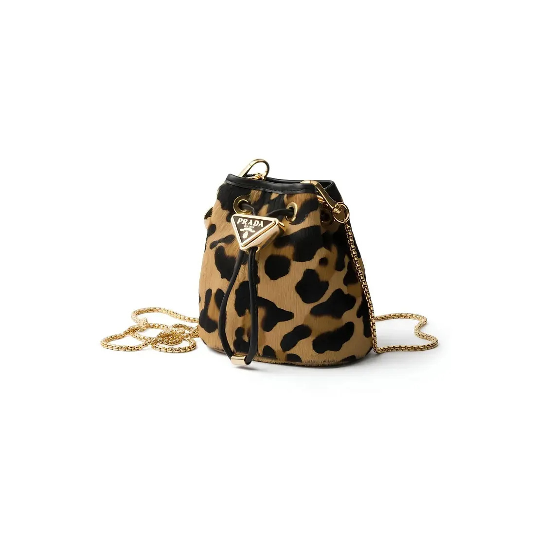 Prada Миниатюрный мешочек из принтованной кожи - фото 3