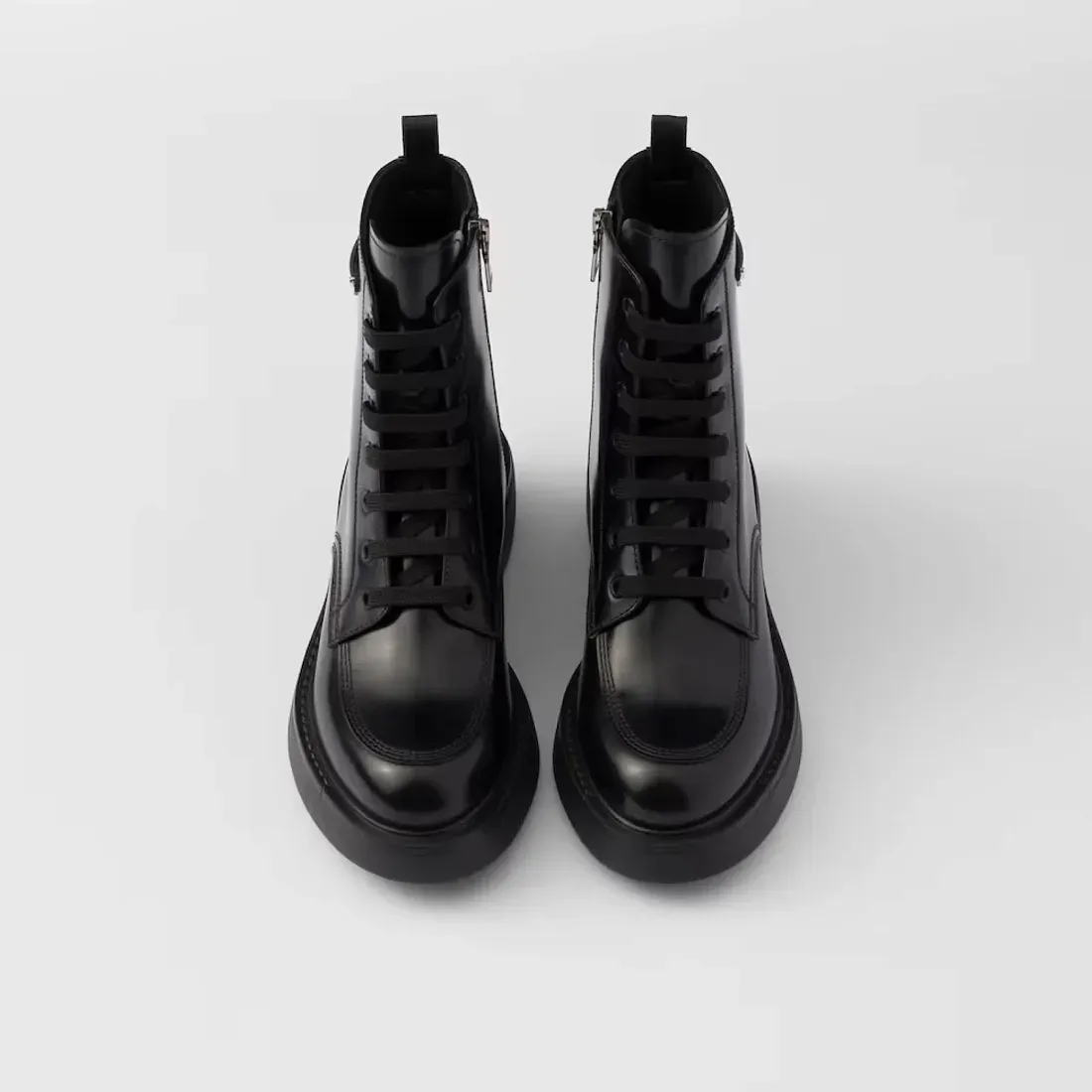 Prada Ботинки из матовой кожи - фото 4